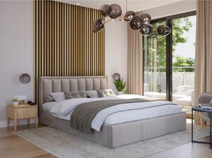 Kárpitozott ágy MOON mérete 90x200 cm Krém színű