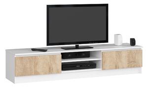 TV asztal Katalina (fehér + sonoma tölgy)