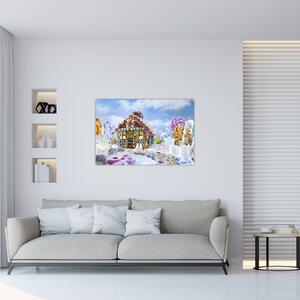 Kép - mézeskalács ház (90x60 cm)