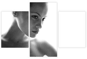 Kép - fekete-fehér portré egy nőről (90x60 cm)