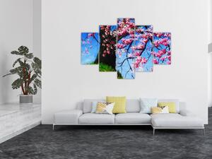 Kép festett cseresznyevirágok (150x105 cm)