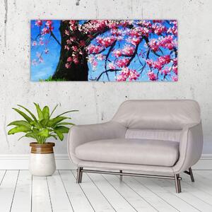 Kép festett cseresznyevirágok (120x50 cm)