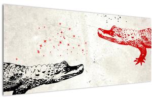 Kép - krokodilok (120x50 cm)