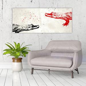 Kép - krokodilok (120x50 cm)