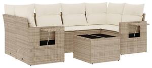 VidaXL Polyrattan Kerti Ülőgarnitúra - 7 részes - Bézs