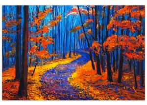 Egy őszi erdő képe (90x60 cm)