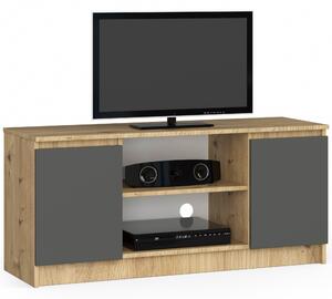 TV asztal Kapono (artisan tölgy + szürke)