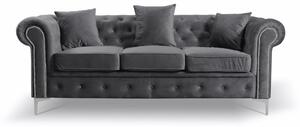 Roma Chesterfield III kanapé Világosszürke