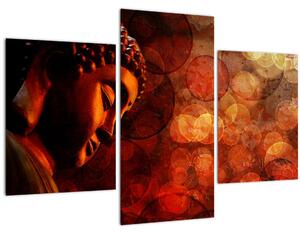 Kép - Buddha piros tónusokkal (90x60 cm)