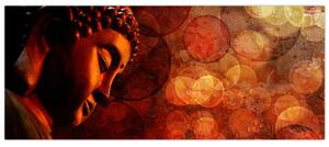 Kép - Buddha piros tónusokkal (120x50 cm)