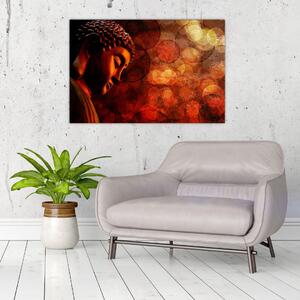 Kép - Buddha piros tónusokkal (90x60 cm)