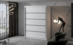MILAN IV nagy ruhásszekrény 150 cm Fehér
