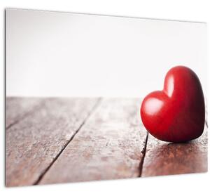 Egy fából készült szív képe (70x50 cm)