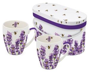 Porcelánbögre 0,35L dobozban 2db-os, Bees & Lavender