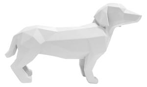 Tacskó kutya origami szobor fehér