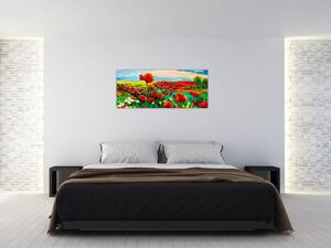 Kép egy mező mákkal (120x50 cm)