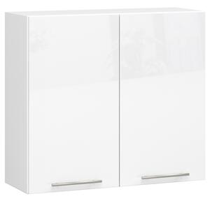 Felső konyhaszekrény Ozara W80 H720 (fehér + fényes fehér)