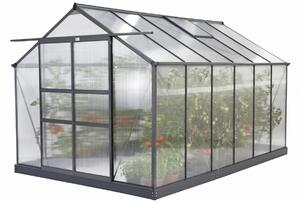 Azalia 2,5 x 3,7m CoverTech alumínium üvegház antracit színben