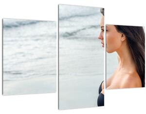 Egy nő képe a tengerparton (90x60 cm)