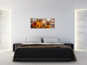 Kép - Csendélet mézes csészékkel (120x50 cm)