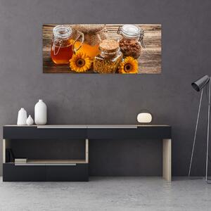 Kép - Csendélet mézes csészékkel (120x50 cm)