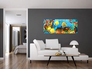 Kép - színes korallzátony (120x50 cm)