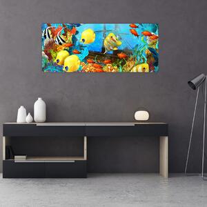Kép - színes korallzátony (120x50 cm)