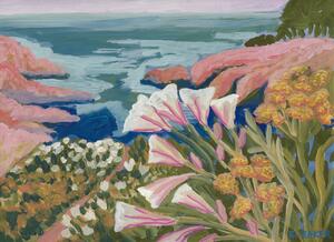 Illusztráció Sea and flowers, Eleanor Baker, (40 x 30 cm)