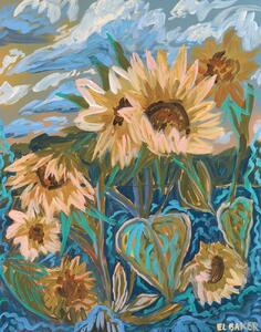 Illusztráció Summer Sunflowers, Eleanor Baker, (30 x 40 cm)