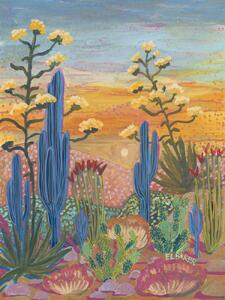 Illusztráció Colorful desert, Eleanor Baker, (30 x 40 cm)