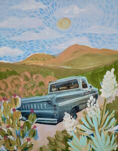 Illusztráció Chevrolet on the road, Eleanor Baker, (30 x 40 cm)