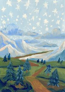 Illusztráció Snowing stars, Eleanor Baker, (30 x 40 cm)