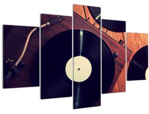 Gramofon lemezek képe (150x105 cm)