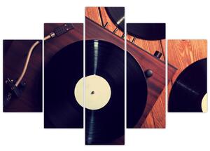 Gramofon lemezek képe (150x105 cm)