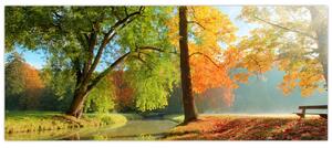 Kép - Nyugodt őszi táj (120x50 cm)