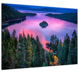 Kép - Lake Tahoe, Sierra Nevada, Kalifornia, USA (üvegen) (70x50 cm)