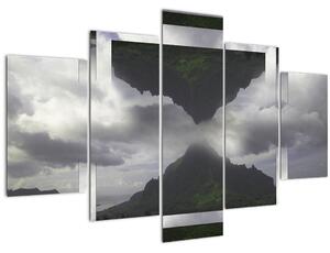 Kép - Hegyek Izlandon, geometrikus kollázs (150x105 cm)