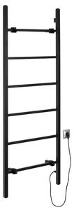 Sapho Sapho, BARBO elektromos törölközőszárító, négyzet alakú, 600x1600 mm, 160 W, fekete matt, BB906