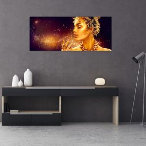 Kép - arany királynő (120x50 cm)