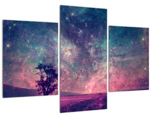 Kép - természetfeletti éjszakai égbolt (90x60 cm)
