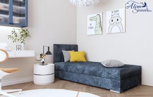 CHARLOTTE 1 kárpitozott gyerekágy felfelé nyíló ágyneműtartóval200x90cm