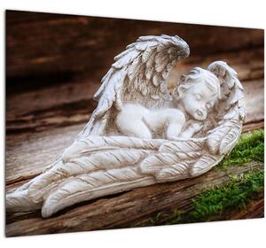 Kép - alvó angyal (üvegen) (70x50 cm)