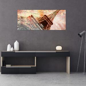 Kép - Eiffel-torony vintage stílusban (120x50 cm)