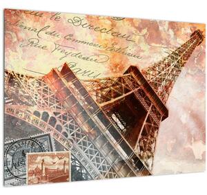 Kép - Eiffel-torony vintage stílusban (70x50 cm)