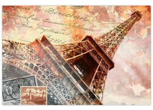Kép - Eiffel-torony vintage stílusban (90x60 cm)