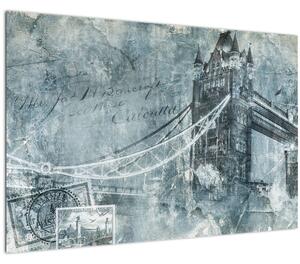 Kép - Tower Bridge hideg tónusokkal (90x60 cm)