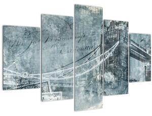 Kép - Tower Bridge hideg tónusokkal (150x105 cm)