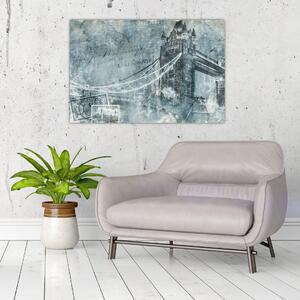 Kép - Tower Bridge hideg tónusokkal (90x60 cm)