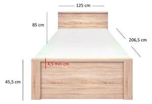 Egyszemélyes ágy 120 cm Triciclo (sonoma tölgy)