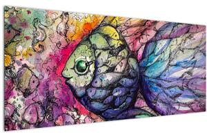 Kép - színes hal (120x50 cm)